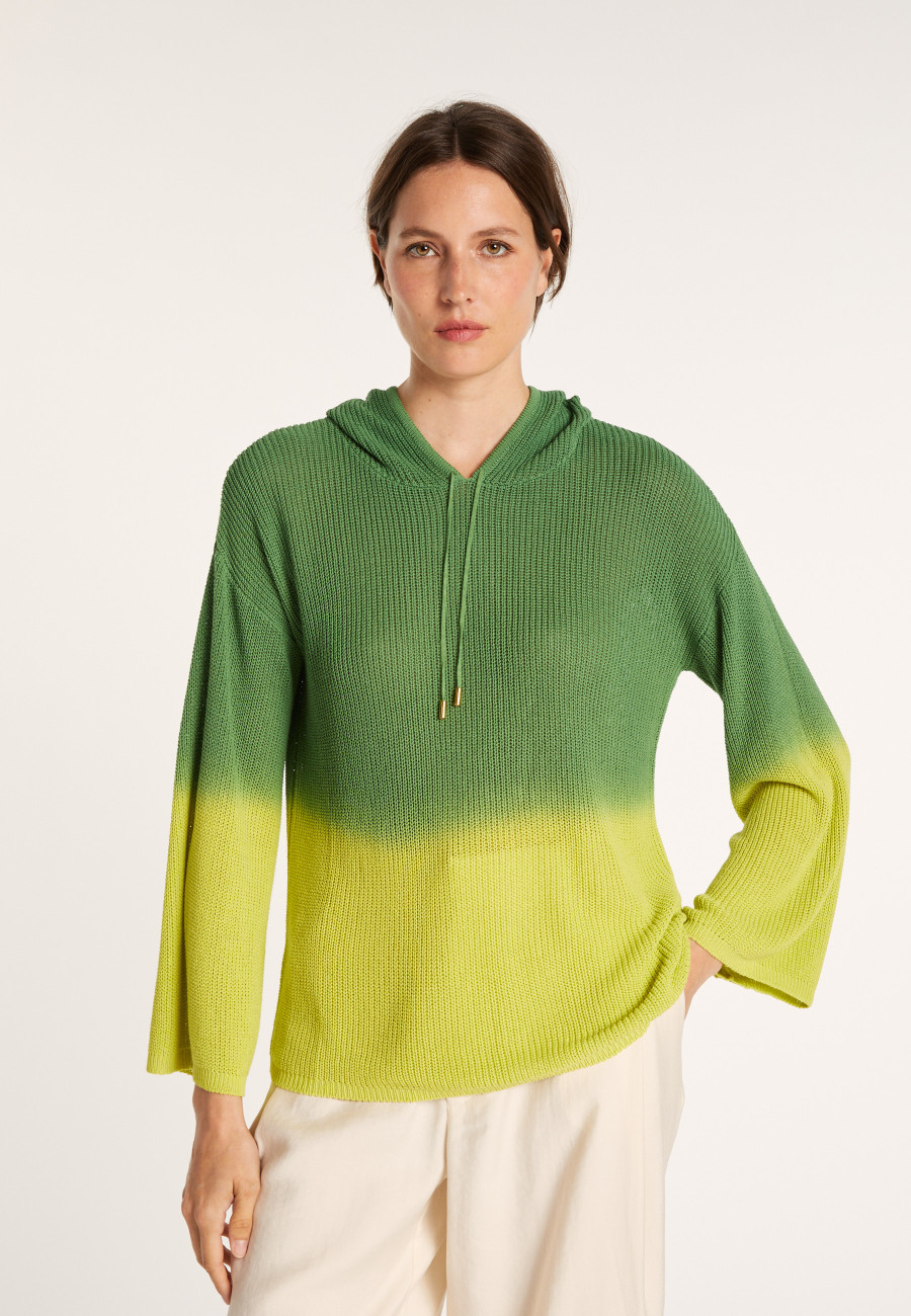 Gradient hooded sweater - Colombe