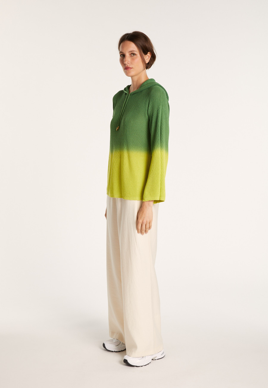 Gradient hooded sweater - Colombe