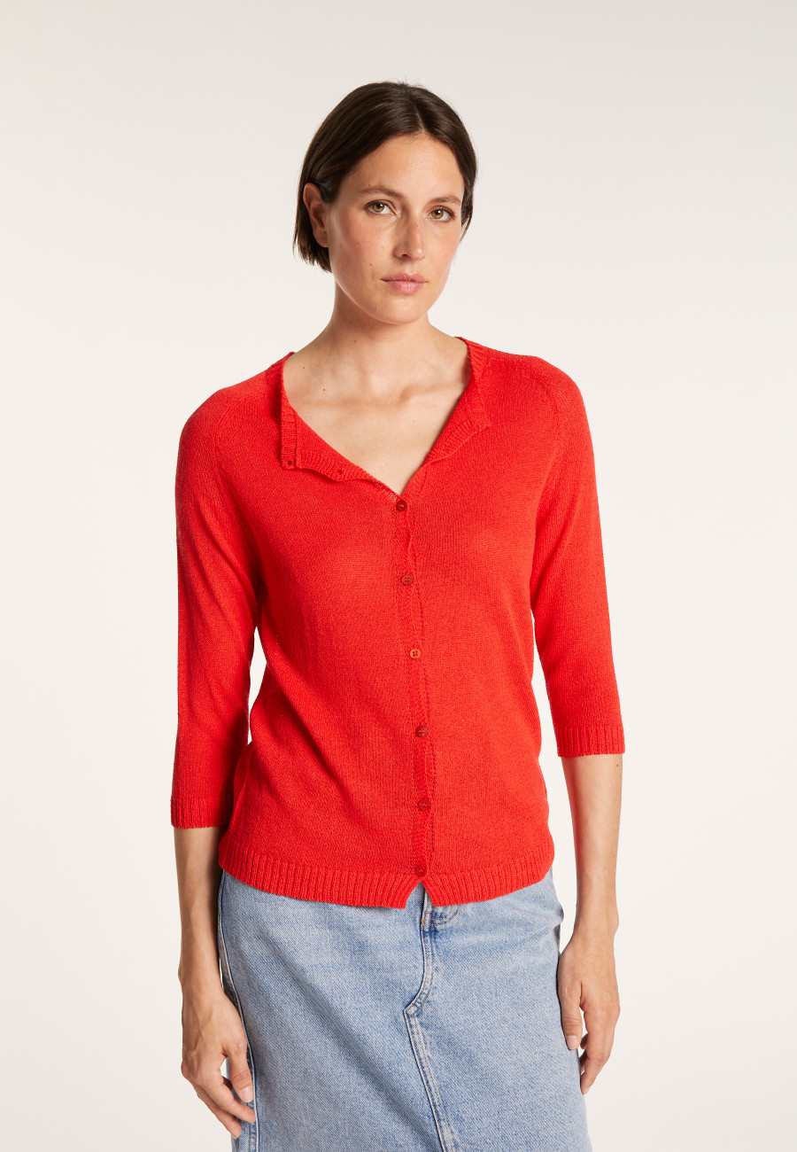 Cardigan feminino de crepe de viscose - Boubou