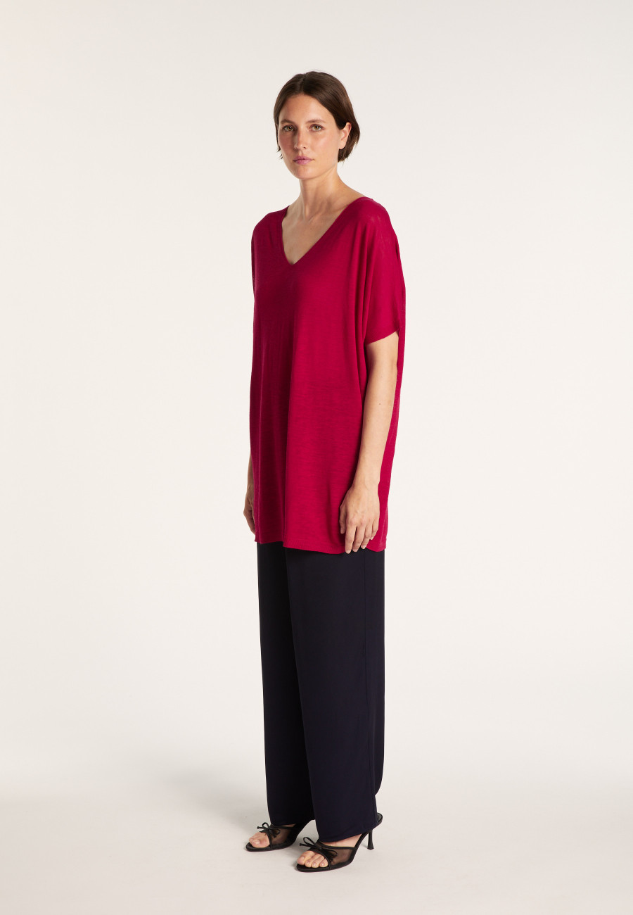 Long flamed linen T-shirt - Bil