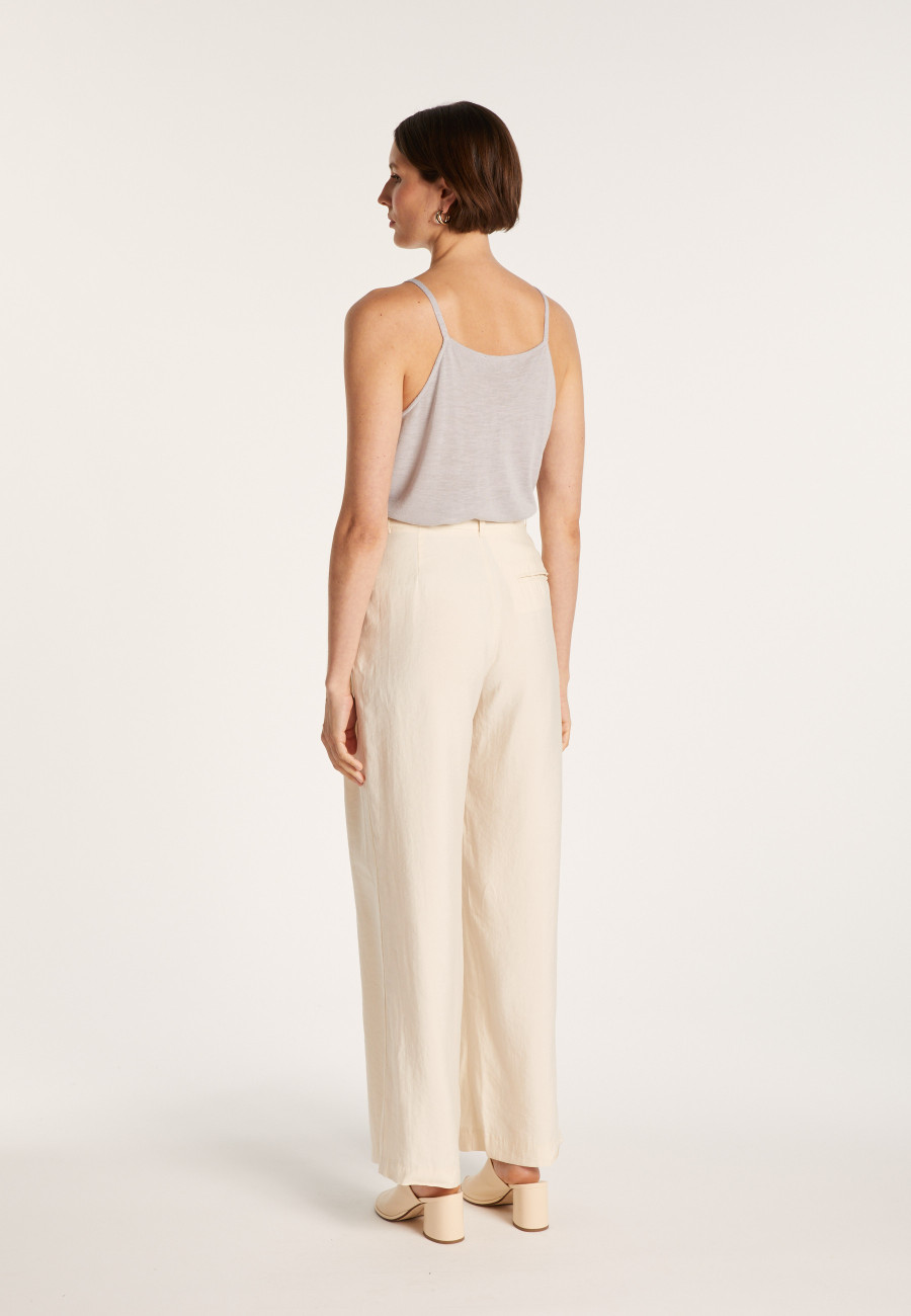Flamed linen tank top - Bajah