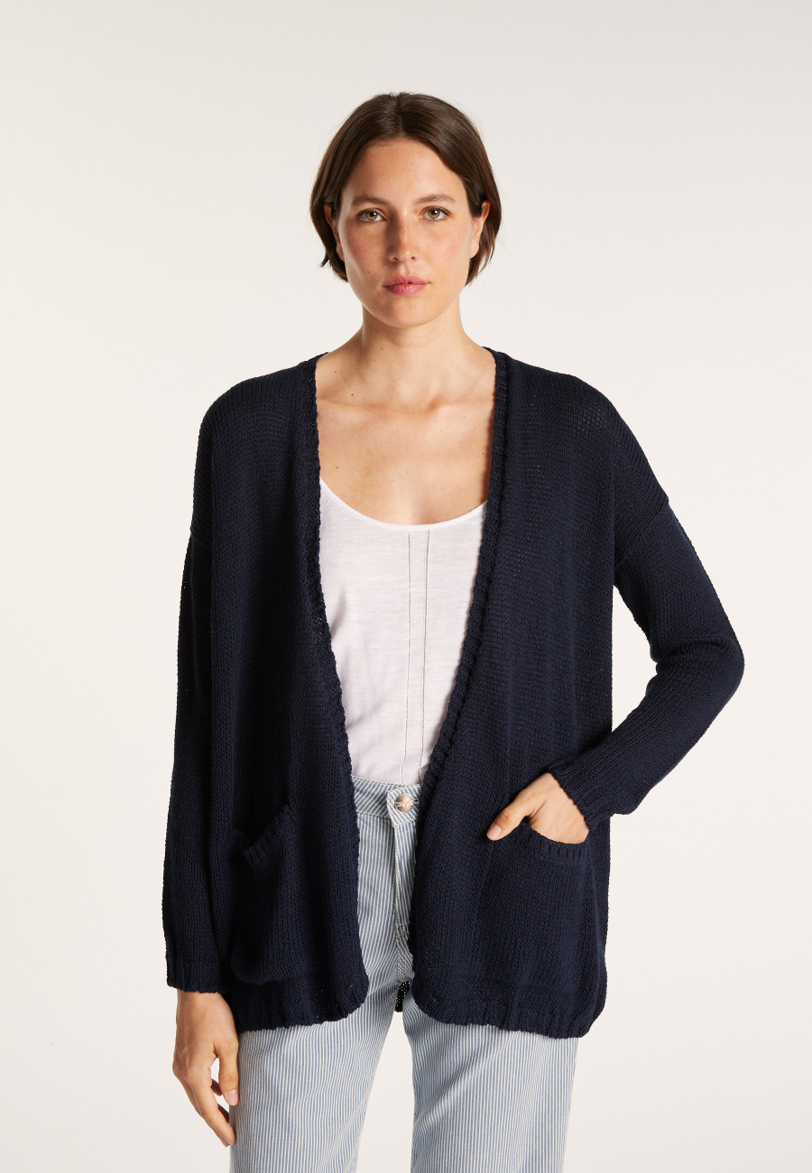 Chunky knit cardigan with pockets - Baryton