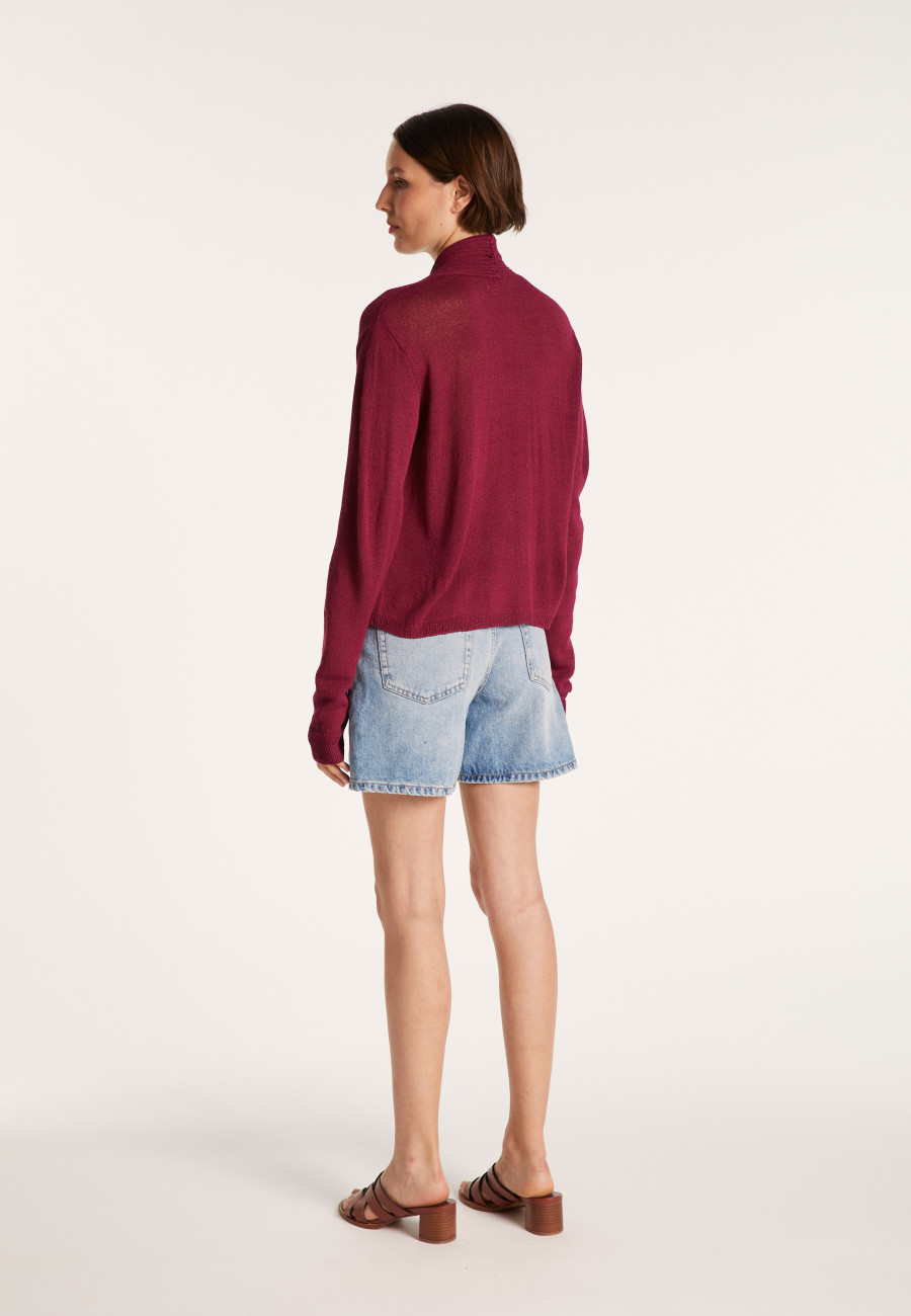 Jaqueta curta com gola xale - Maddy