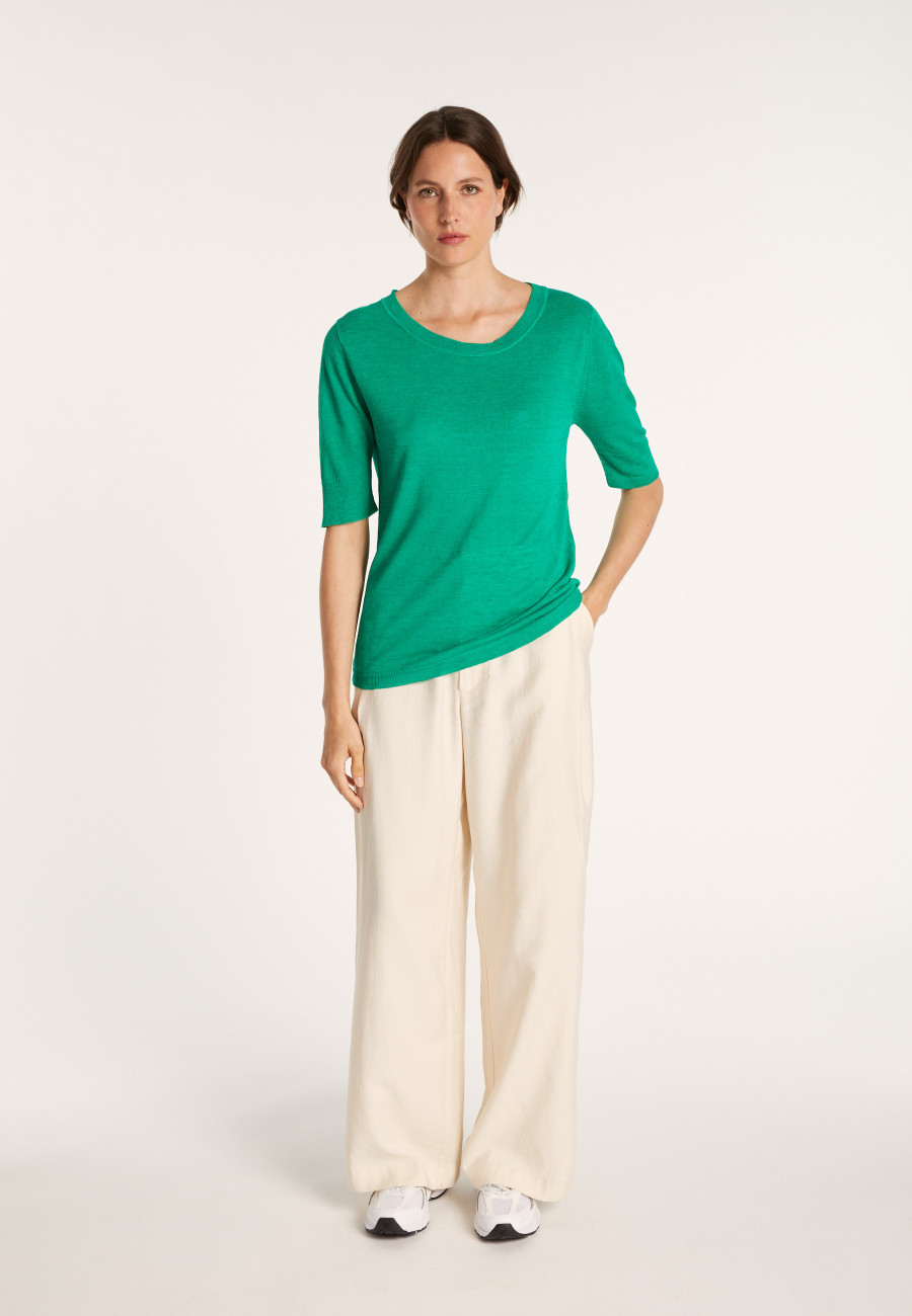 Round-neck slub linen T-shirt - Bonni
