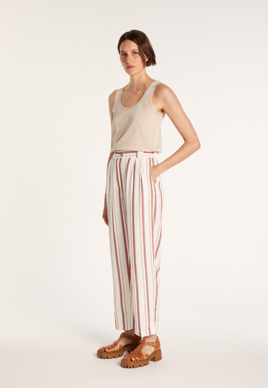 Calça listrada com bolsos - Mali