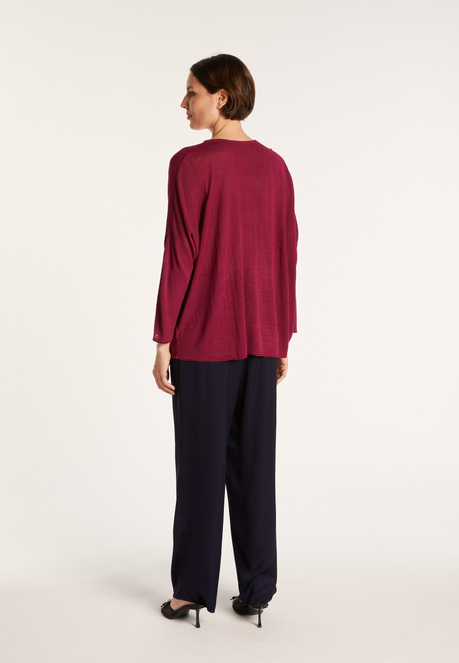 Camiseta folgada de linho com estampa slub - Balou