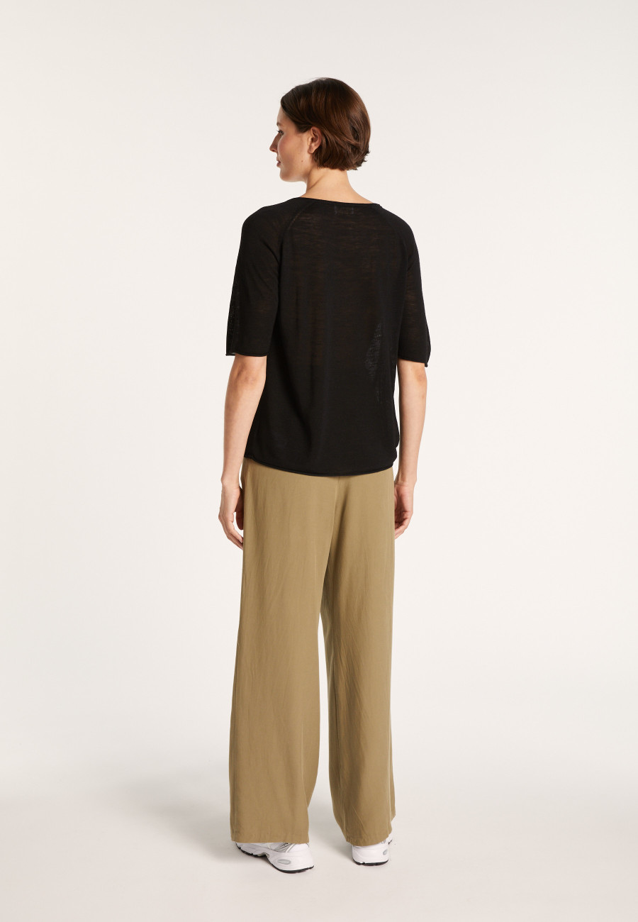 Camiseta manga cotovelo linho flamed - Bonbon