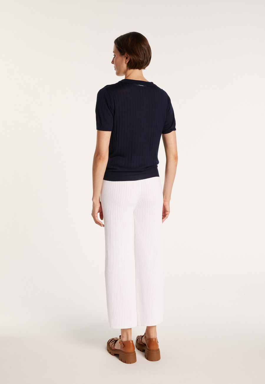 Natural silk polo neck sweater - Alya