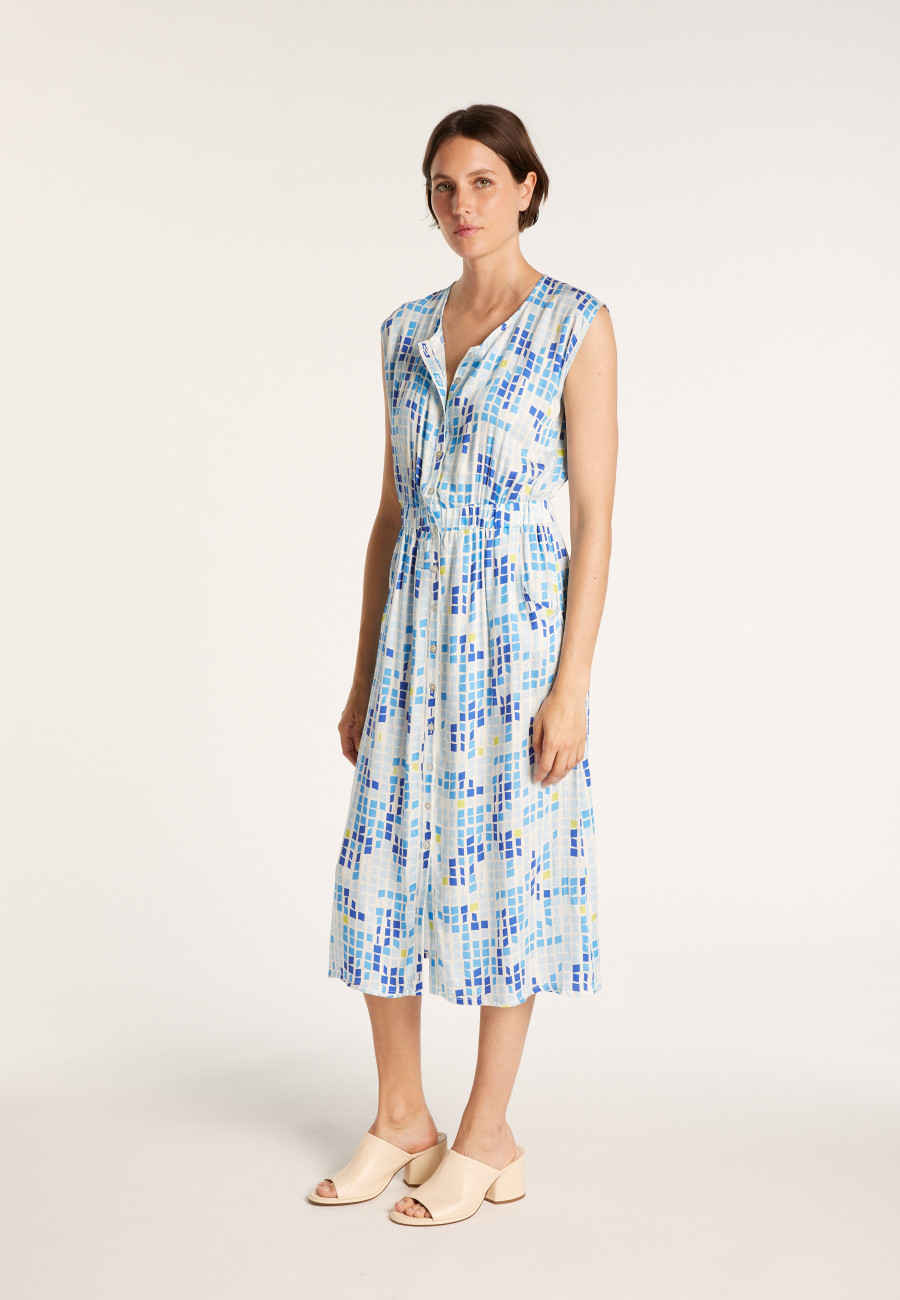 Vestido longo com padrões de mosaico - Alicante