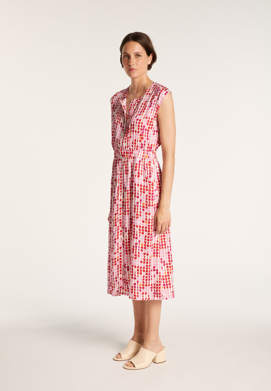 Vestido longo com padrões de mosaico - Alicante