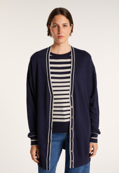 Long cardigan en lin cachemire - Narcissa 7319 veronese/sahara - 22 Vert moyen