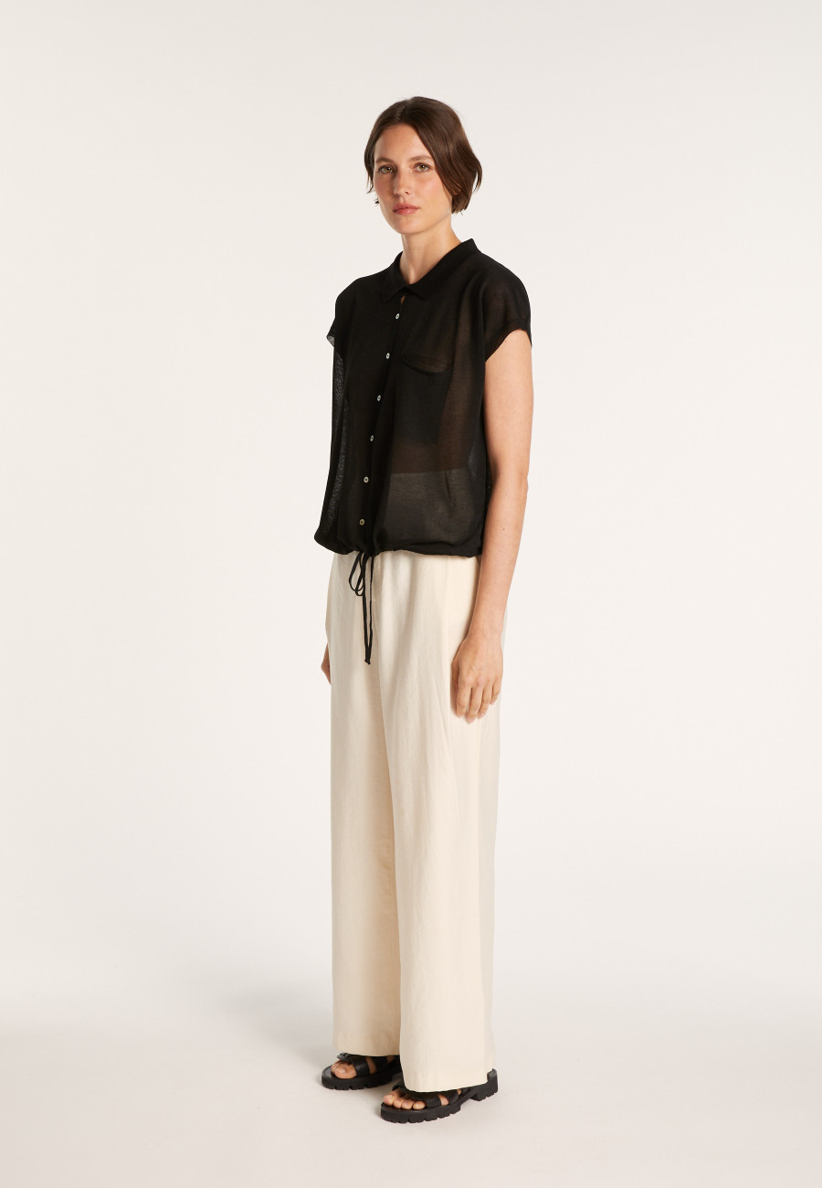 Camisa de manga curta com efeito iridescente - Nathalia