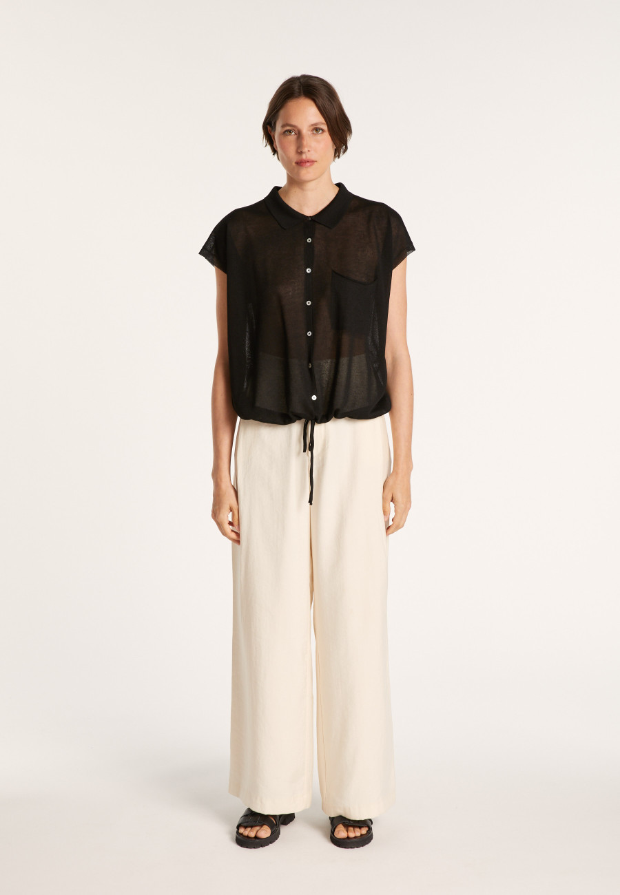 Camisa de manga curta com efeito iridescente - Nathalia