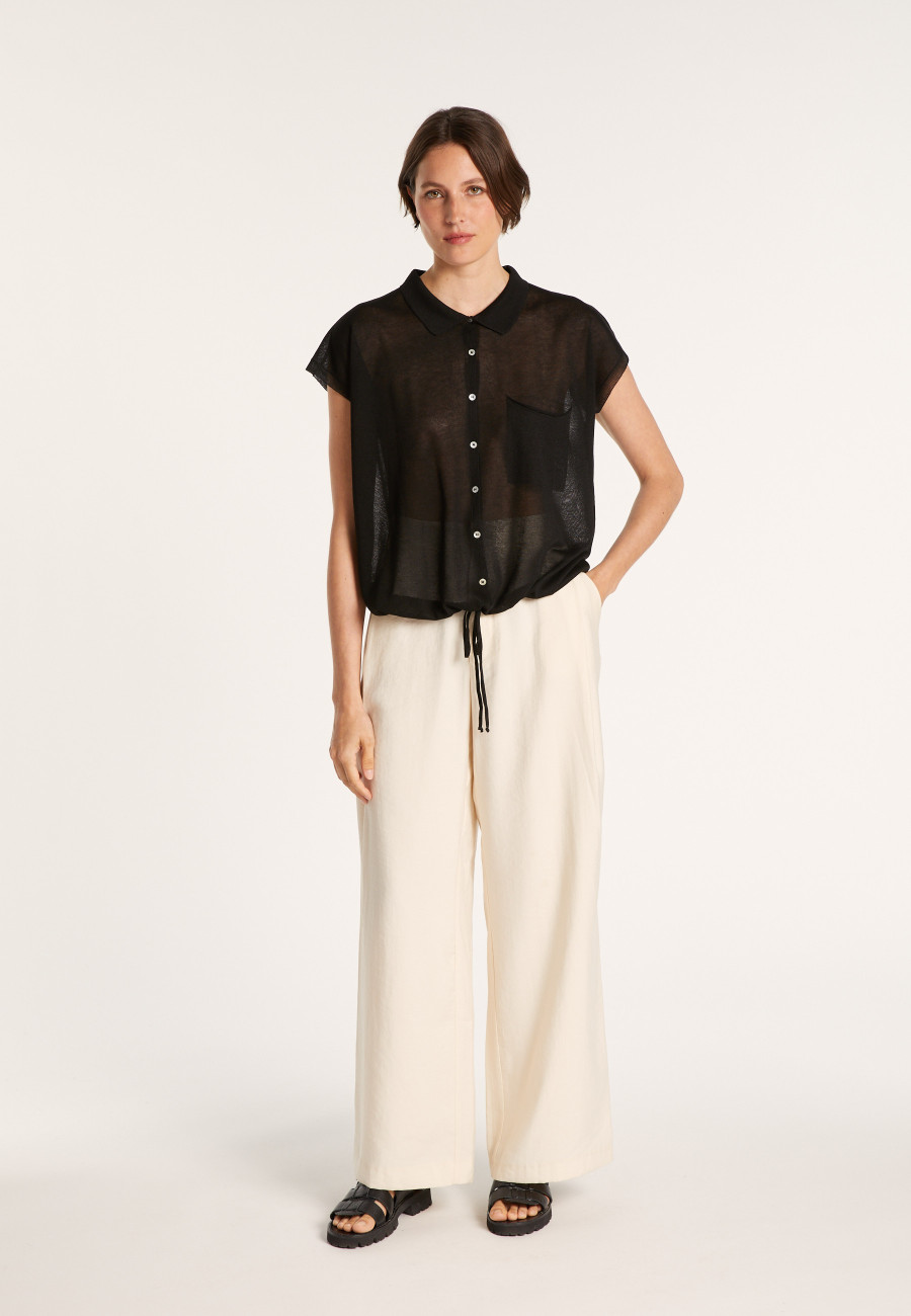 Camisa de manga curta com efeito iridescente - Nathalia