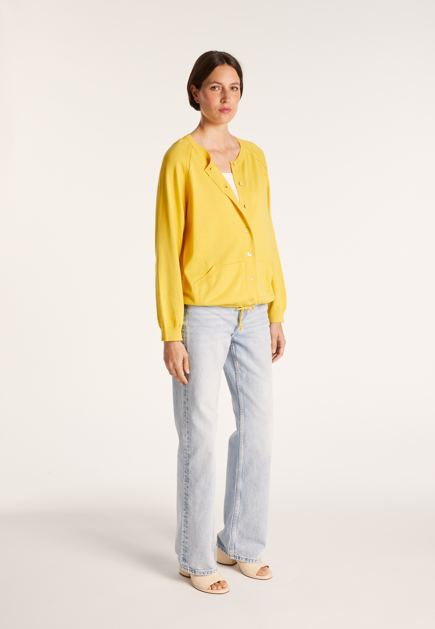 Gilet avec cordon en coton Aniss 6200 Blanc - 02 Blanc