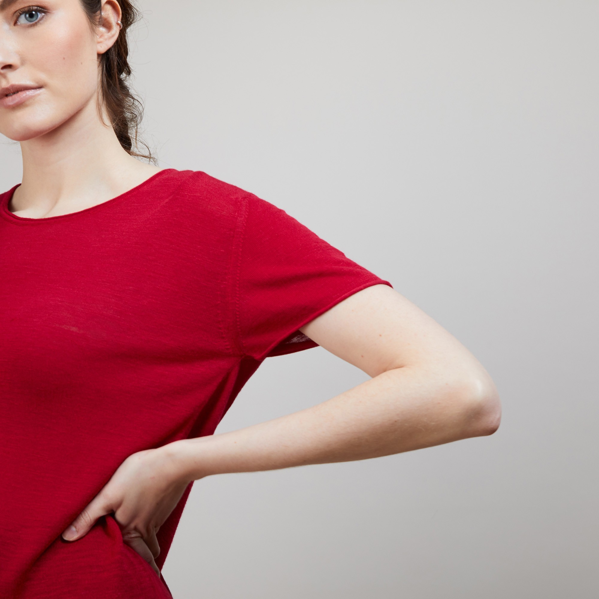 BANG T SHIRT EN LIN 6881 GRENADE- 51 BORDEAUX