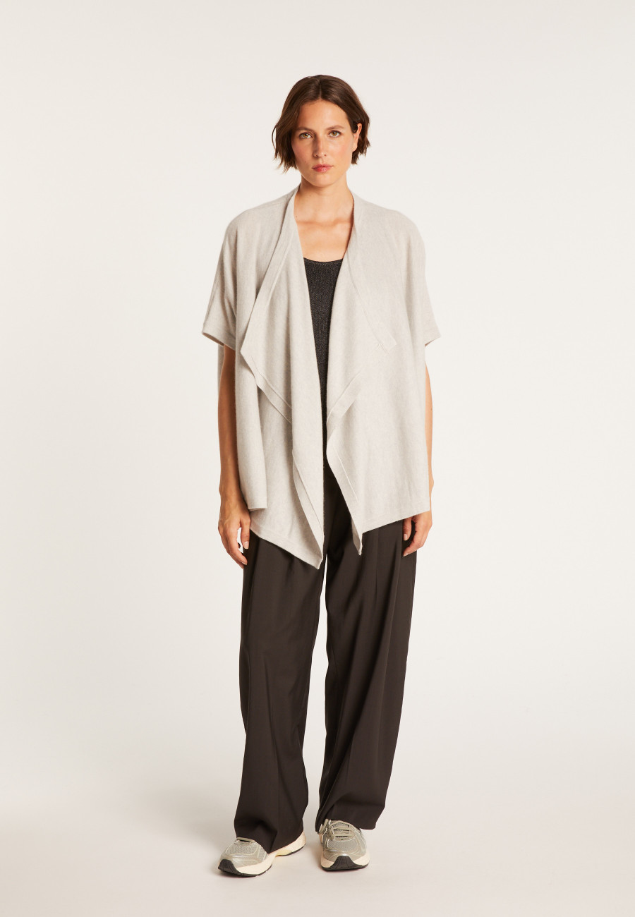 Sleeveless Cashmere kimono cardigan - Oumi