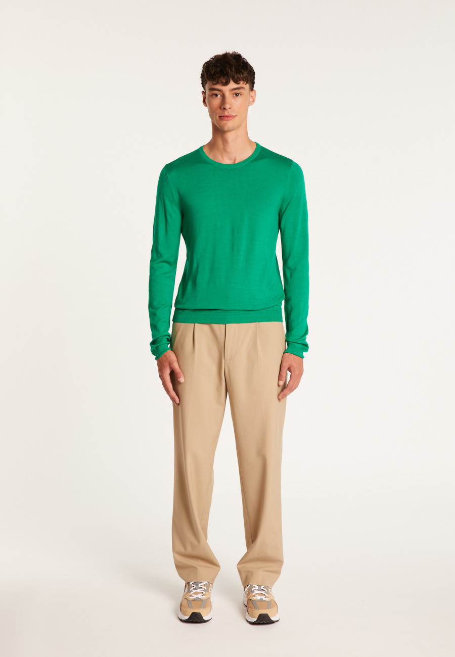 Round-neck wool jumper - LUCIANO