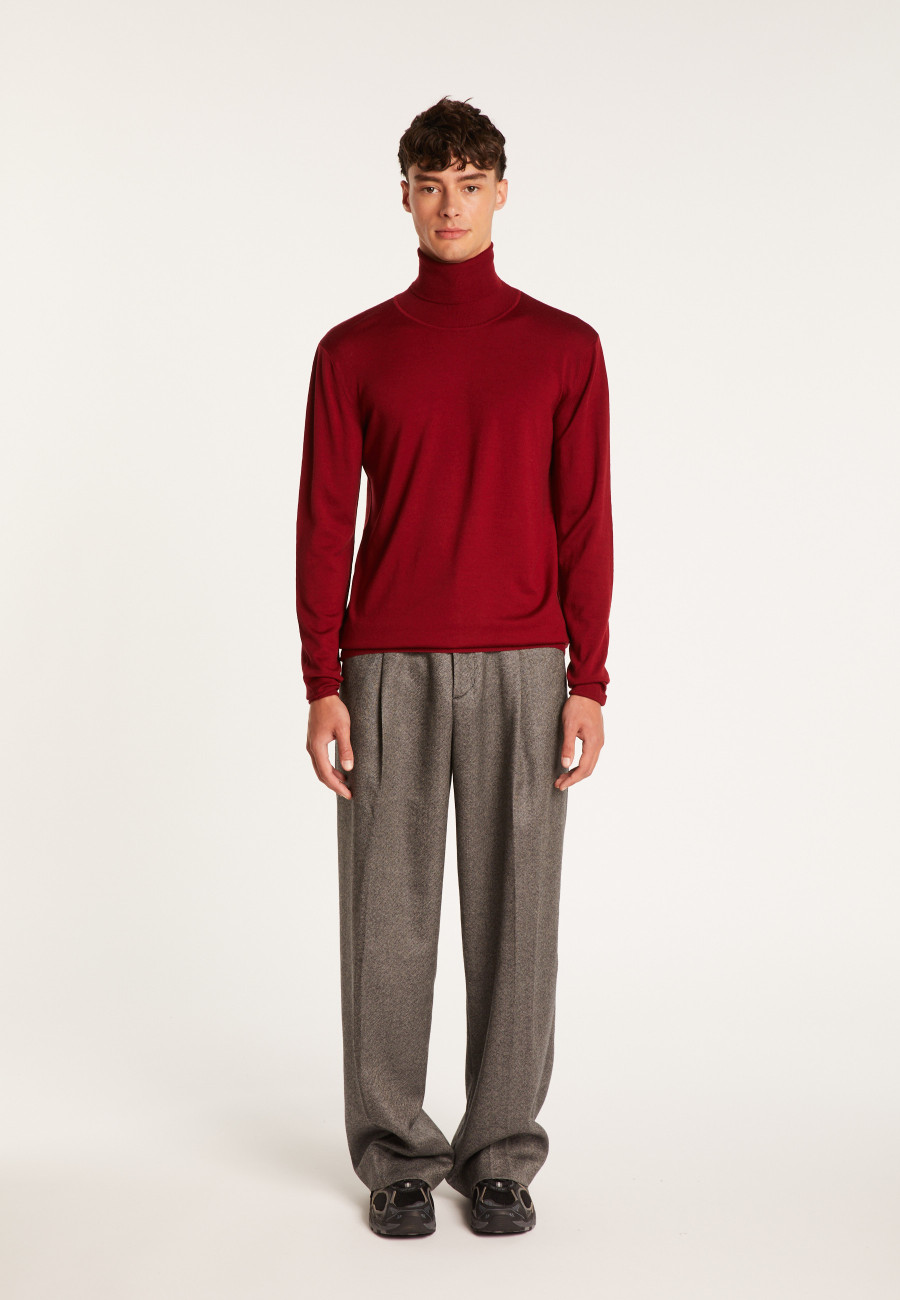 Roll-neck jumper in merino wool - Enzo