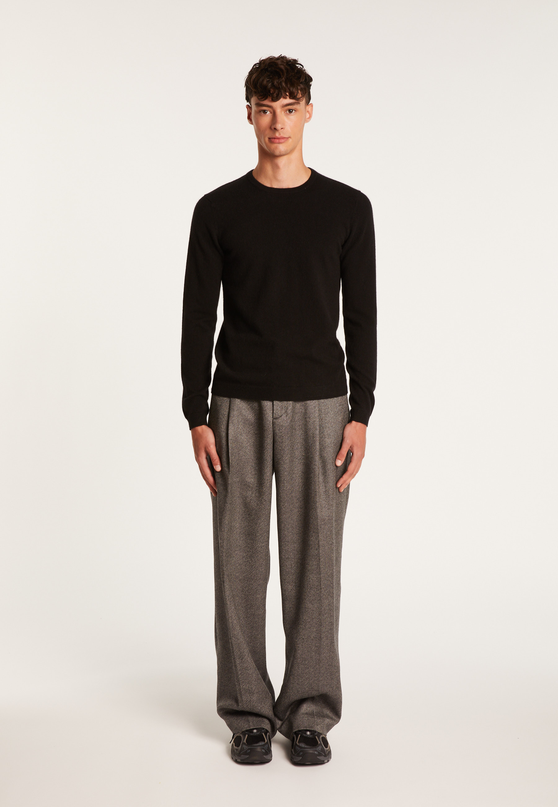 Pull col rond en cachemire - Benoit 6680 ecarlate - 52 rouge