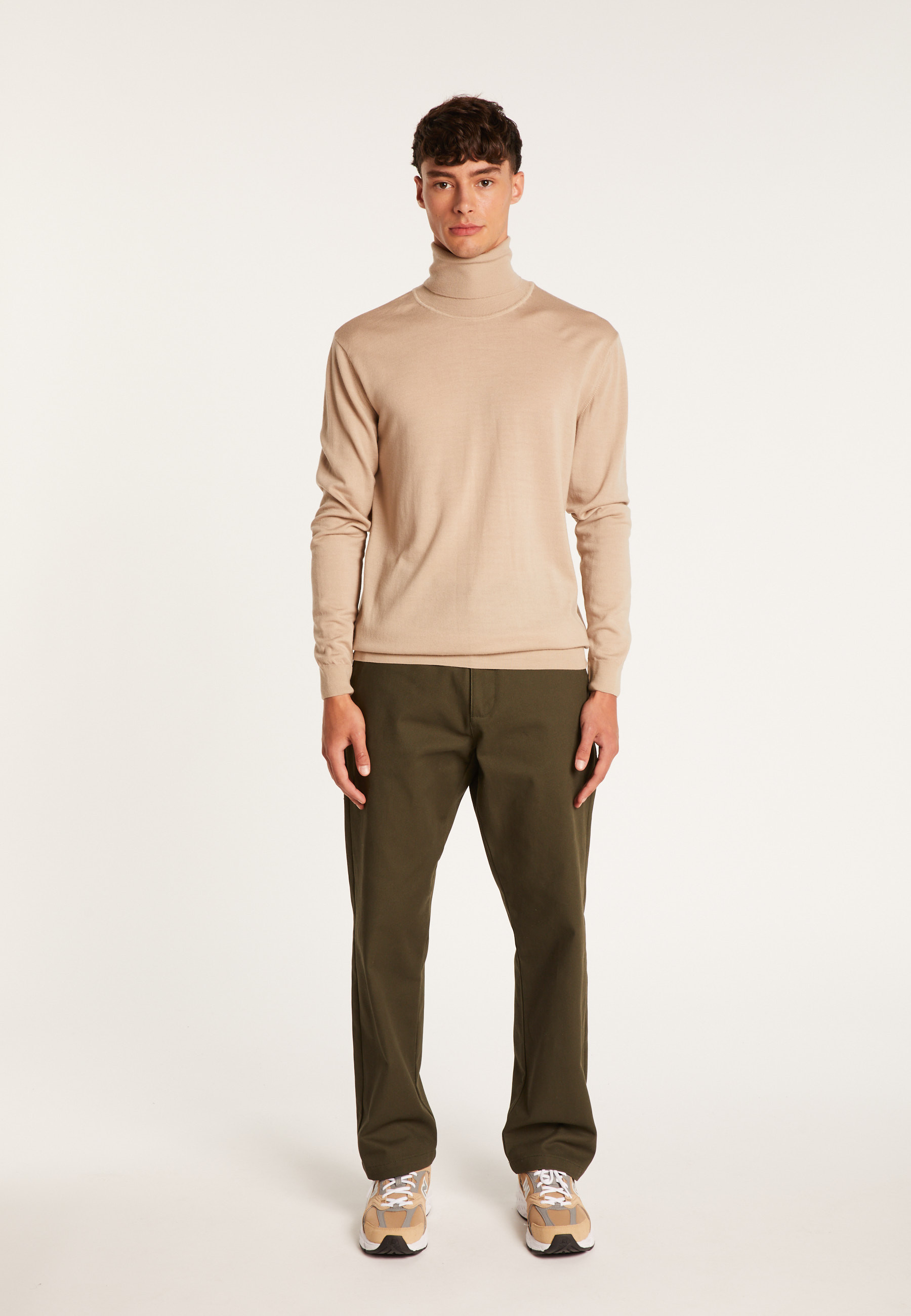 Pull col roulé en laine - Berry