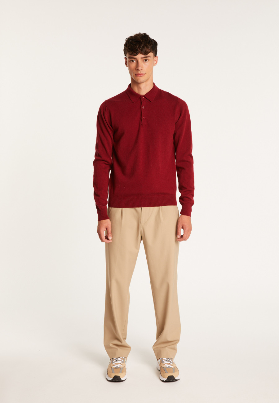 Suéter de cashmere com gola polo - Emerson
