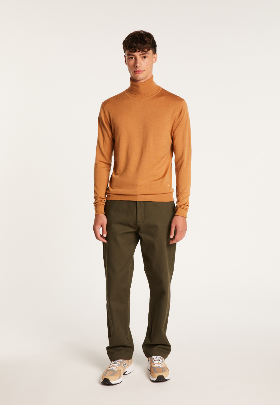 Merino wool turtleneck sweater with logo - Enzo