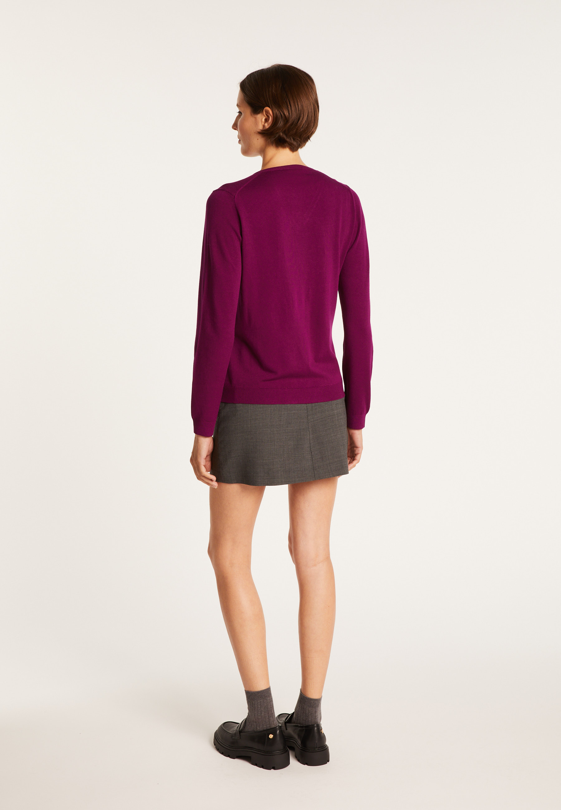 Pull col V Aristote 6153 Emeraude - 06 Bleu moyen