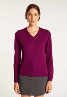 Pull col V Aristote 6153 Emeraude - 06 Bleu moyen