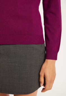 Pull col V Aristote 6153 Emeraude - 06 Bleu moyen