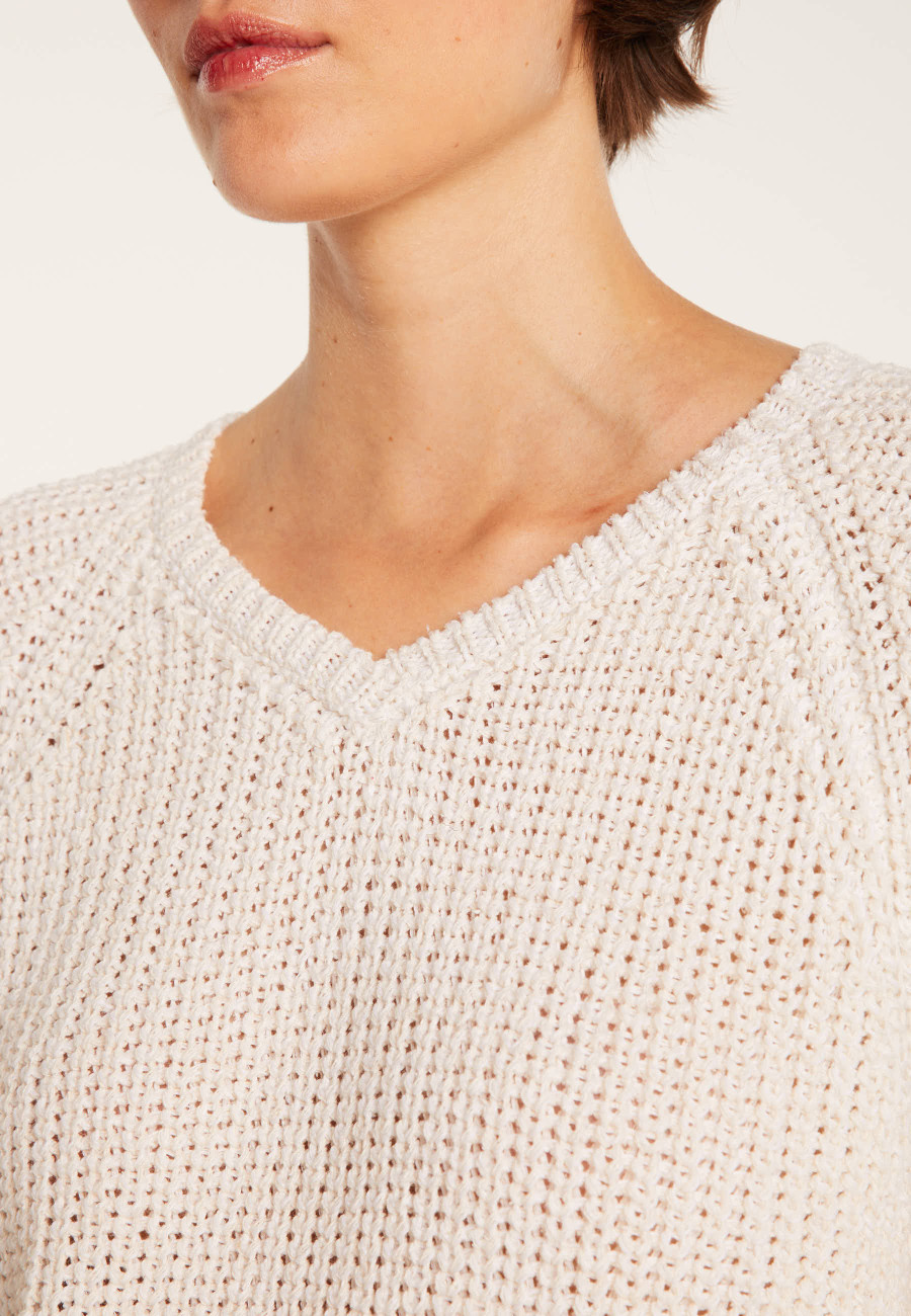 V-neck ribbed jumper - CHARLES