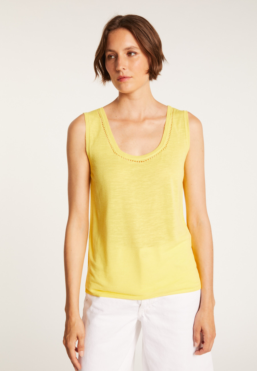 Plain round-neck vest - MARLEY
