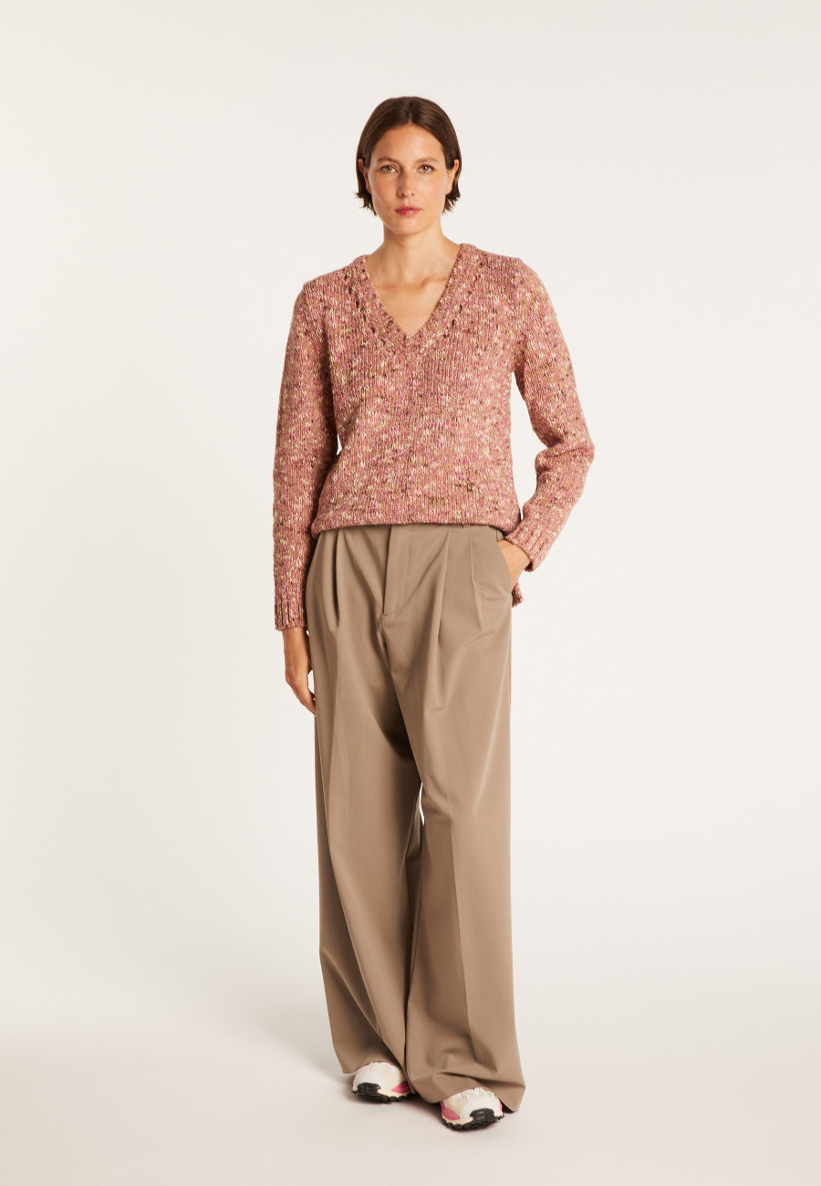 Marled V-neck jumper - Promesse