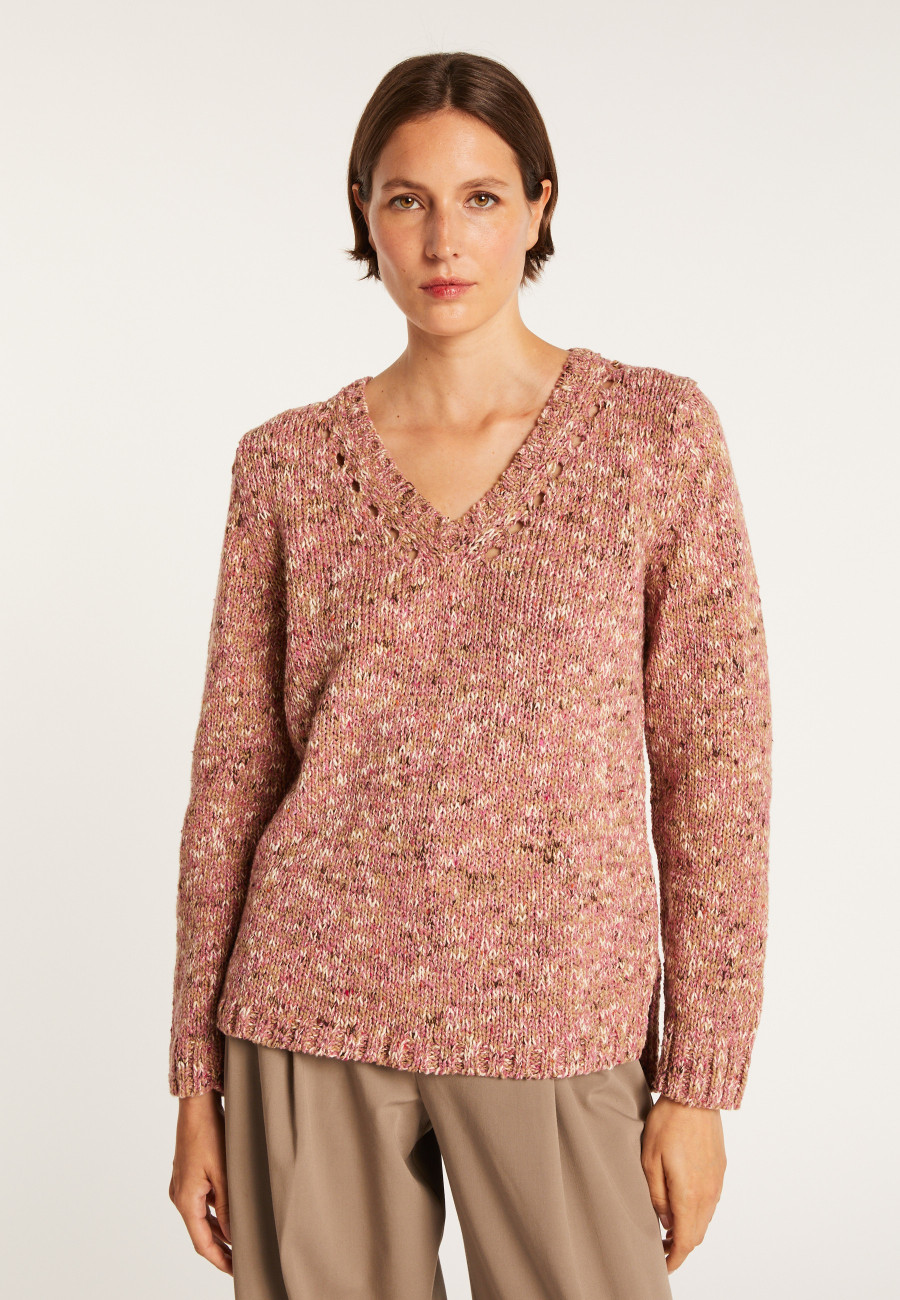 Marled V-neck jumper - Promesse