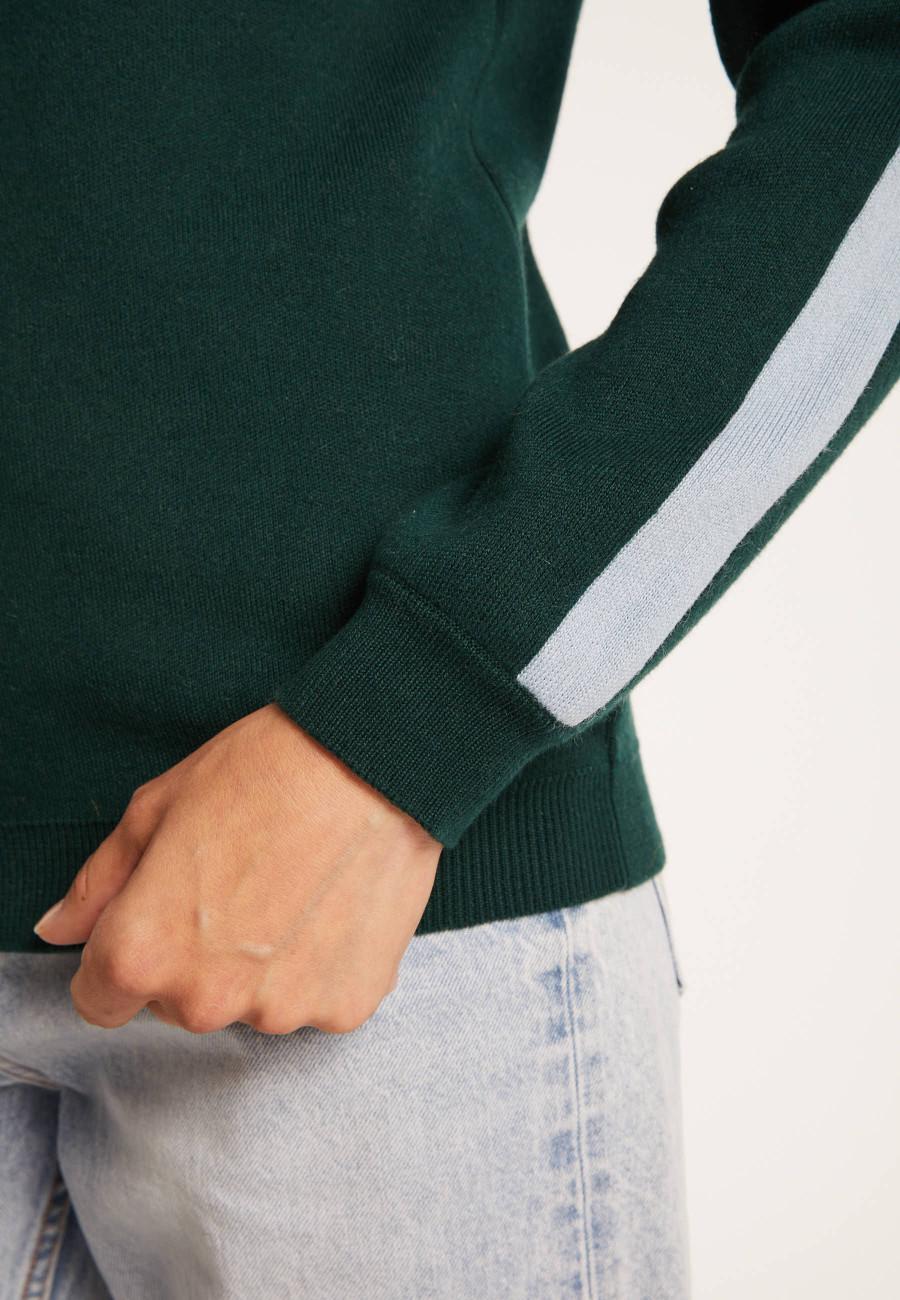 Suéter de algodão e cashmere com decote em V - Pandora