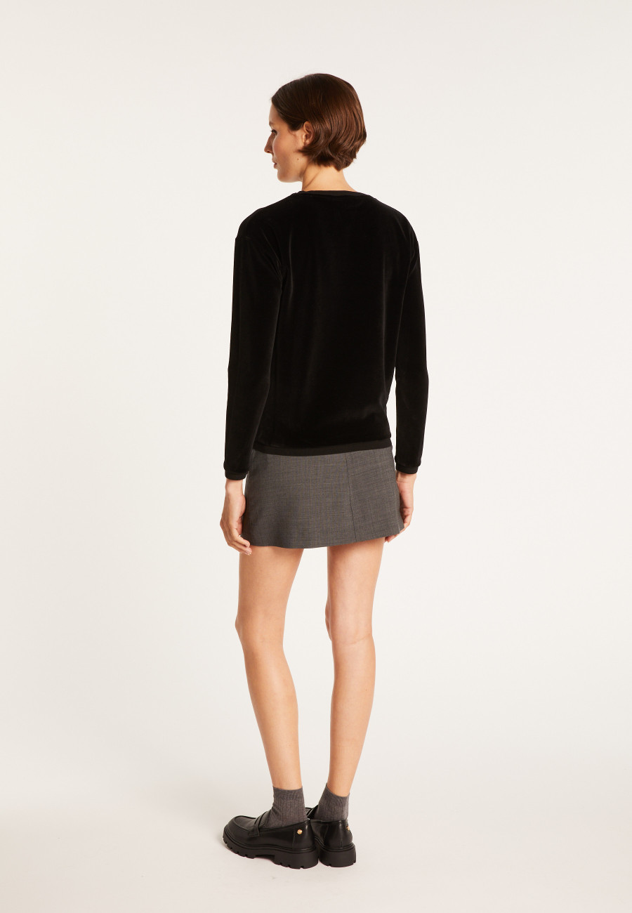 Moletom de veludo com pavão - Pavel