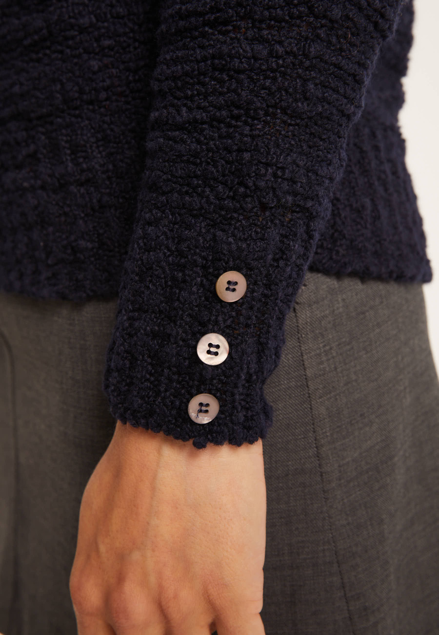 Suéter de gola alta com mangas abotoadas - Sumaya