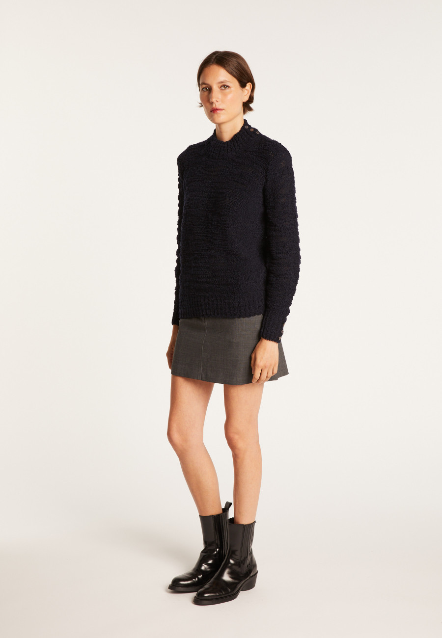 Suéter de gola alta com mangas abotoadas - Sumaya