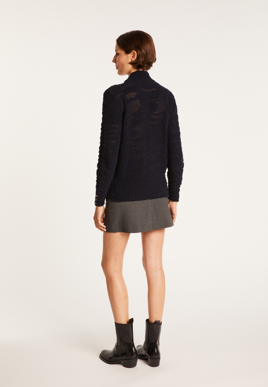 High-neck jumper with buttoned sleeves - Sumaya