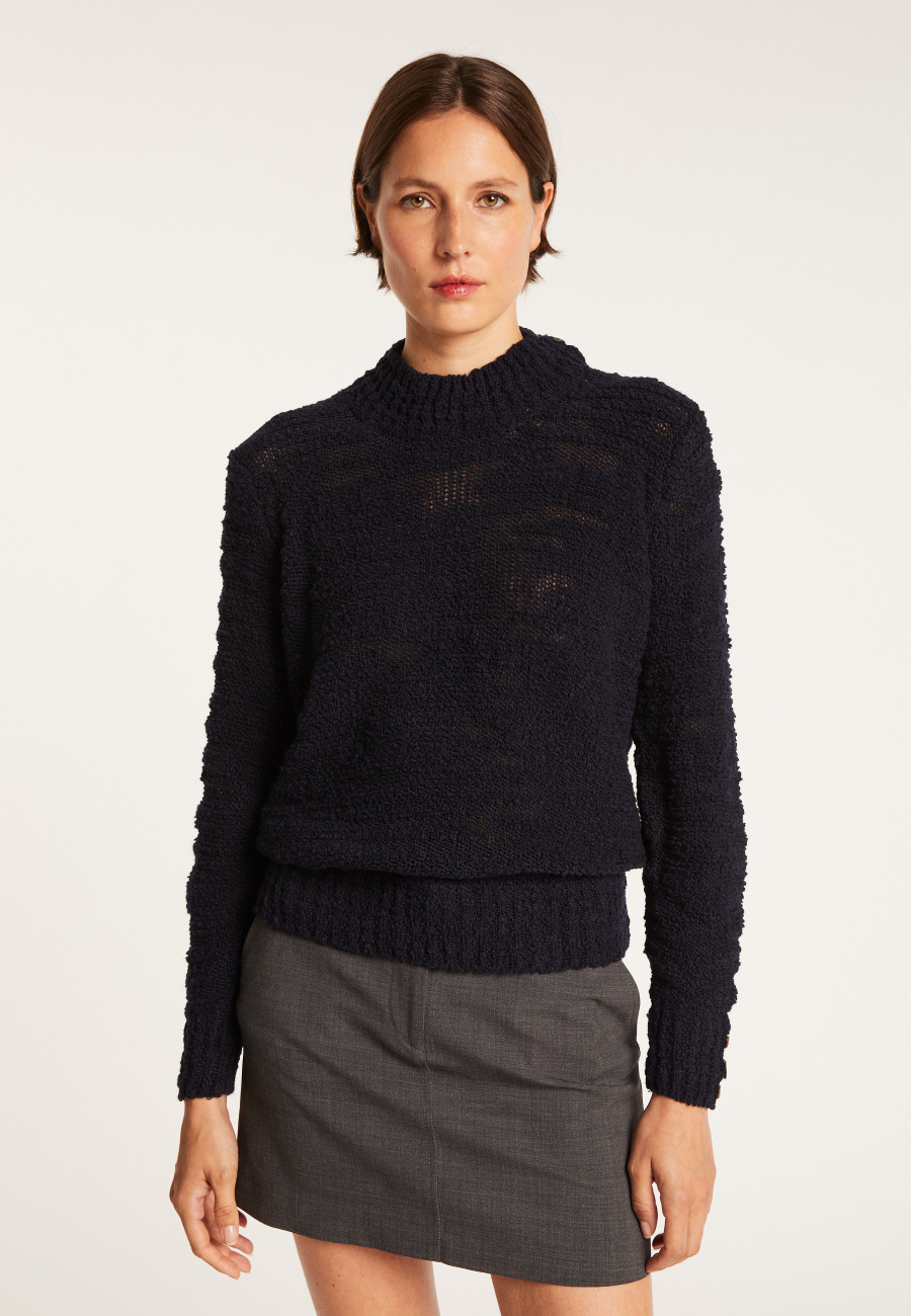 High-neck jumper with buttoned sleeves - Sumaya