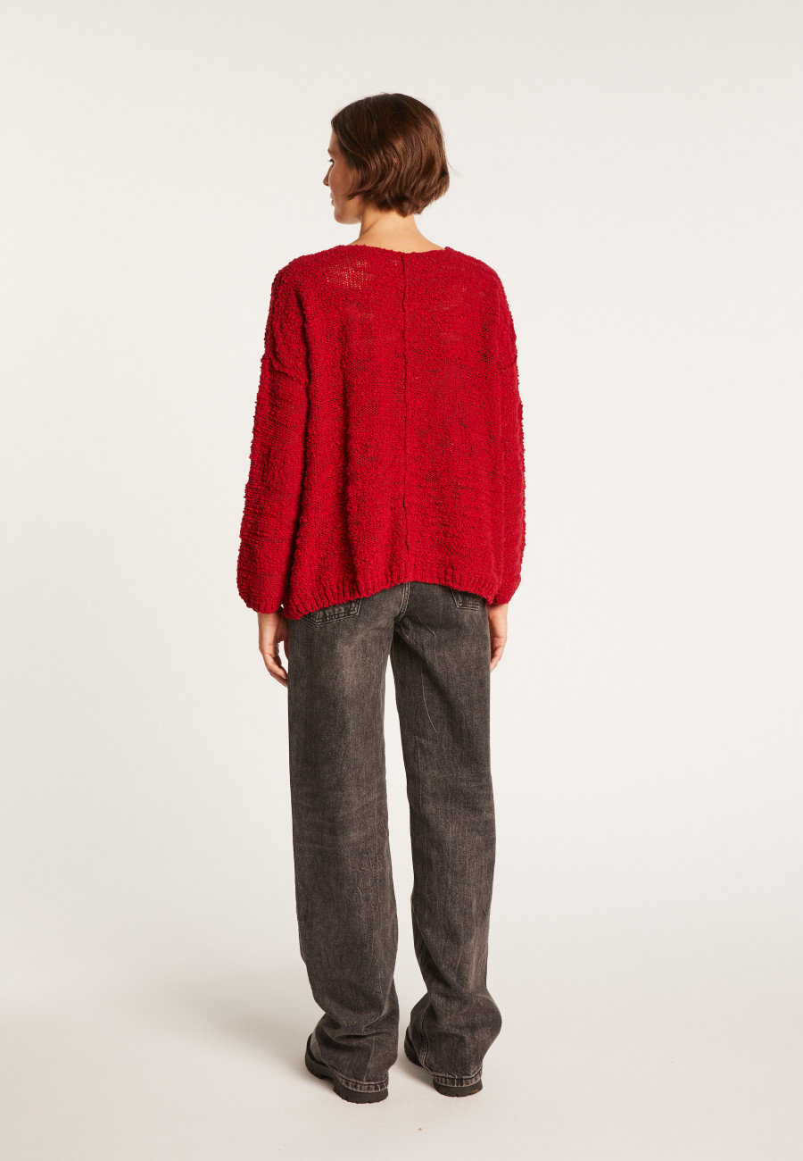 Oversized V-neck jumper - Sari