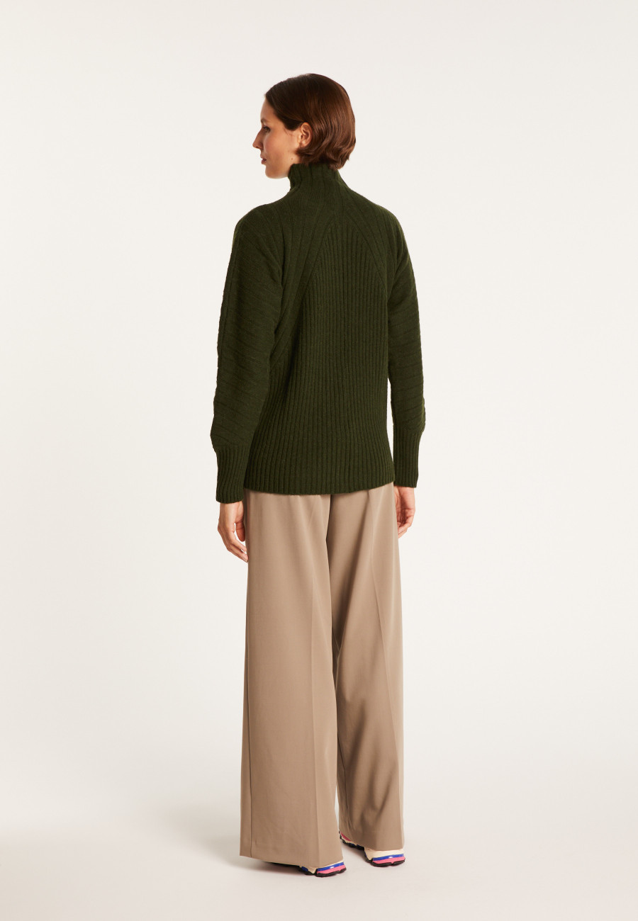 High neck sweater in wool and alpaca - Sylia