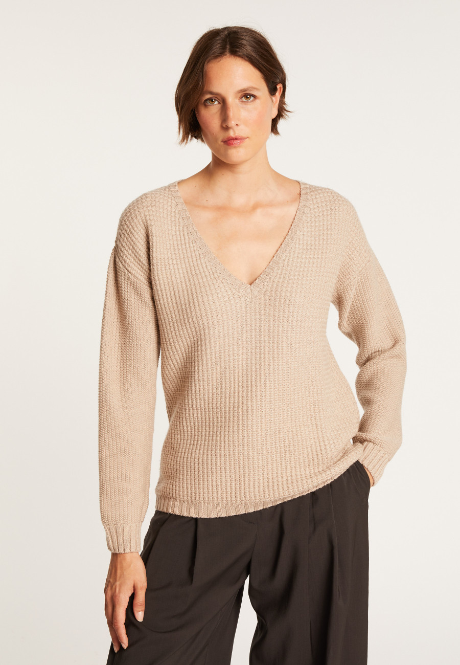 Women's V-neck jumper - Soizic