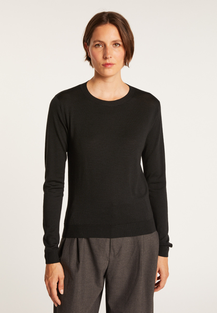 Suéter de lã e seda com costas abertas - Embrun