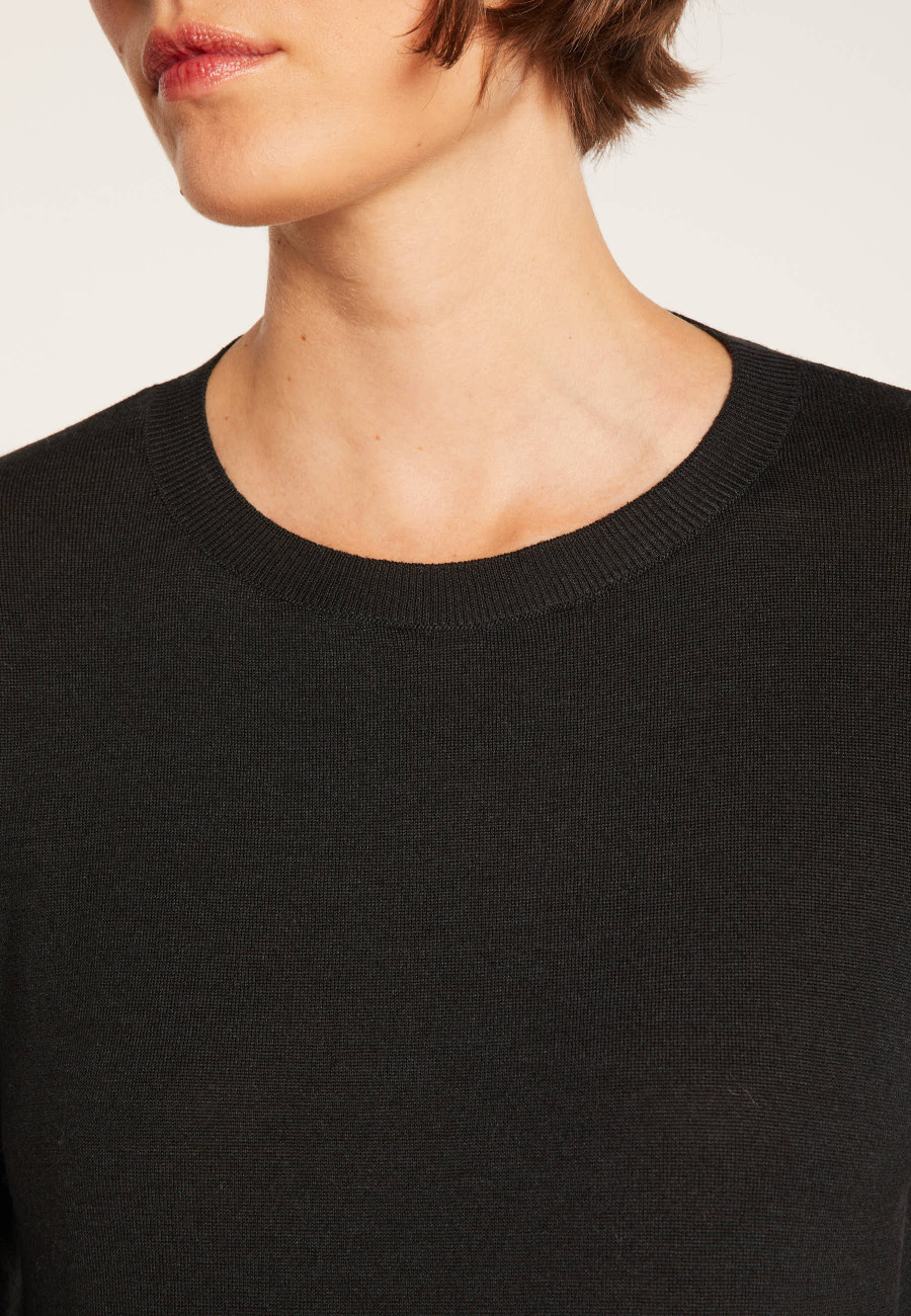 Suéter de lã e seda com costas abertas - Embrun