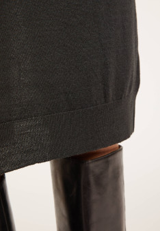 Dress made of wool and silk with back slit -  Epopée