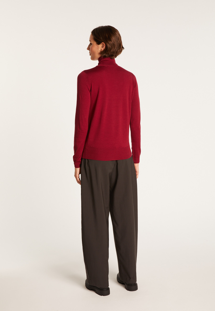 Polo neck jumper in merino wool - Elisaa