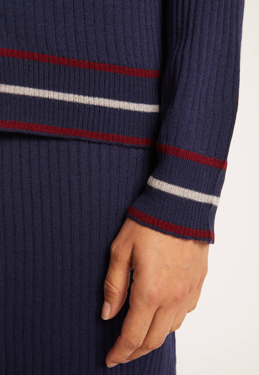 Colete de lã canelada - Emblem