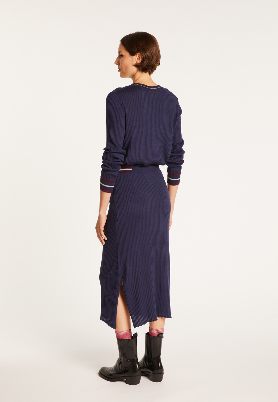 Saia reta de lã canelada - Embrace