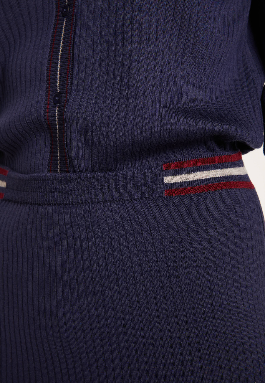 Saia reta de lã canelada - Embrace